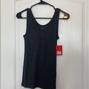 Tommy John Charcoal Heather Gray Ribbed Lounge Tank Top XS